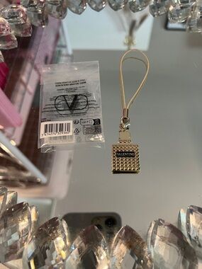 Valentino Gold Studded Pendant Charm